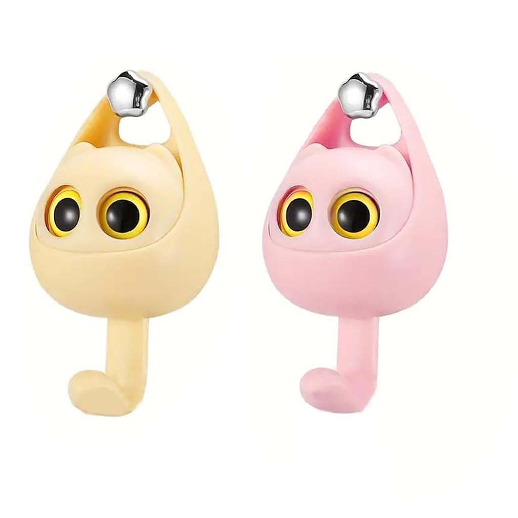 HASTHIP® 2pcs Wink Cat Hooks Creative Adhesive Coat Hook for Hanging Towels, Hats,Coat,Cloth Bags, Belts, Key, for Wall Hanging Decorations HASTHIP® 2pcs Wink Cat Hooks Creative Adhesive Coat Hook for Hanging Towels, Hats,Coat,Cloth Bags, Belts, Key, for Wall Hanging Decorations